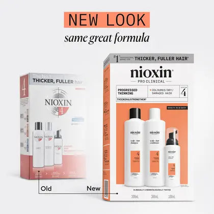 Loyalty Kit Nioxin Scalp + Hair Thickening System 4 for Coloured, dry and damaged hair Treated Hair with Progressed Thinning