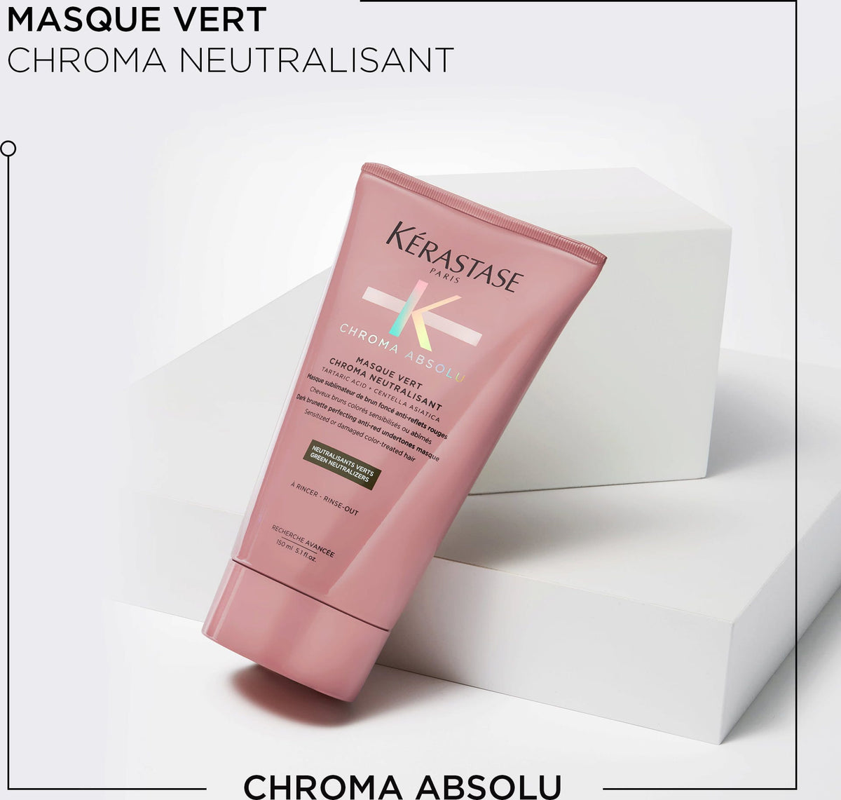 Kérastase chroma absolu masque vert colour correcting dark colour-treated hair 150ml