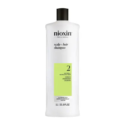 Nioxin System 2 Scalp & Hair Thickening Shampoo for Natural Hair with Progressed Thinning 300ml