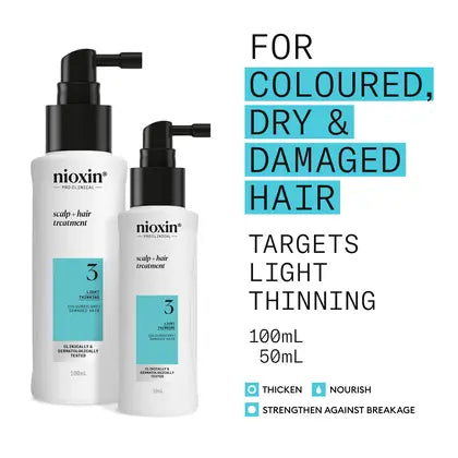 Nioxin Scalp + Hair Thickening System 3 Leave on Treatment, 100ml