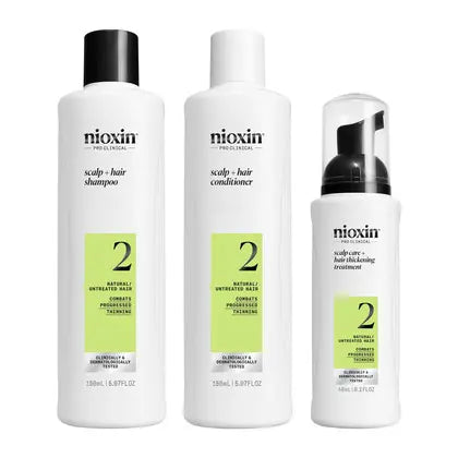 Trial Kit Nioxin Scalp + Hair Thickening System 2 for Natural Hair with Progressed Thinning