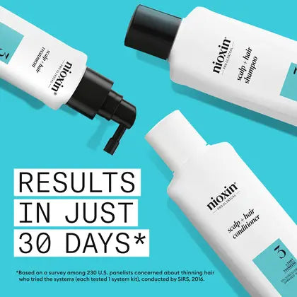 Nioxin System 3 Loyalty Kit -  Scalp & Hair Thickening for Coloured, Dry and Damaged Hair Treated Hair with Light Thinning