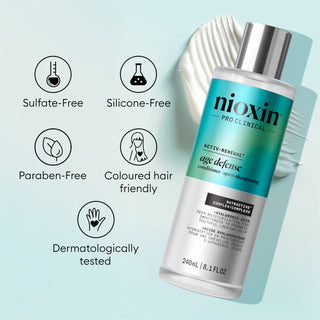 Nioxin Age Defense Conditioner for Ageing Hair | Strengthening Conditioner with Hyaluronic Acid