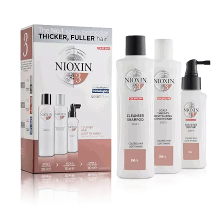 Nioxin System Three Loyalty Kit For Coloured Hair With Light Thinning