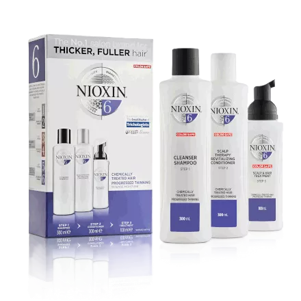 Nioxin System Six Loyalty Kit For Chemically Treated Hair With Progressed Thinning
