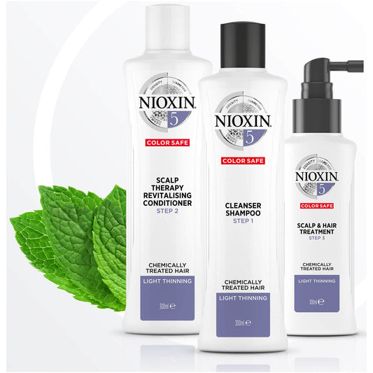 Nioxin System Five Loyalty Kit For Chemically Treated Hair With Light Thinning