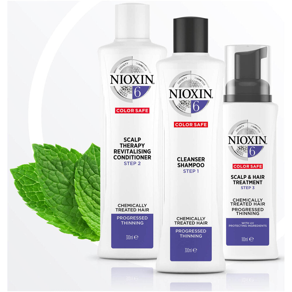 Nioxin System Six Starter Kit For Chemically Treated Hair With Progressed Thinning